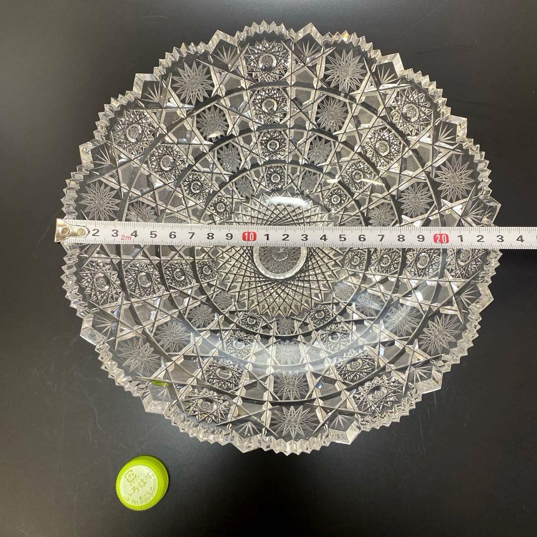 ボヘミア　クリスタル　 ボウル　大鉢　1点　切子