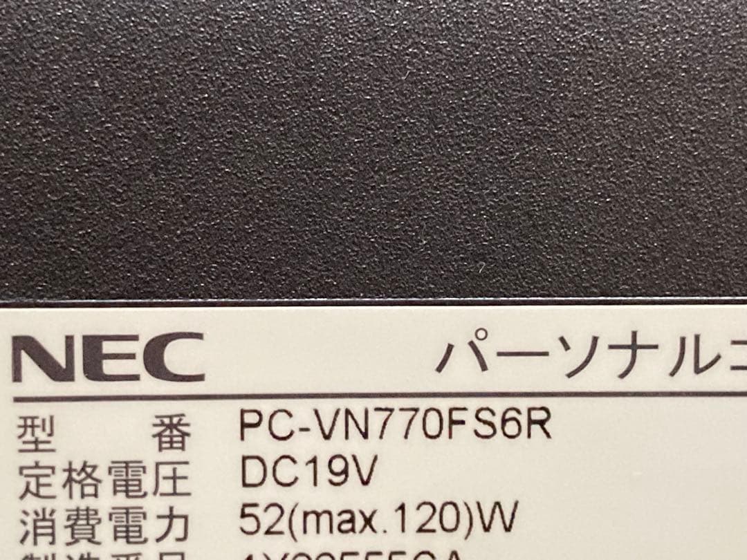 GW価格　パソコン　VALUESTAR　PC-VN770FS6R　NEC