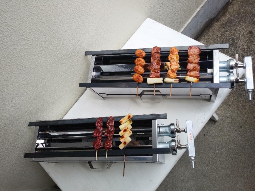３日以内に発送します ★ ２台セット やきとり焼器 新品 串焼き 焼き鳥丼 ガス