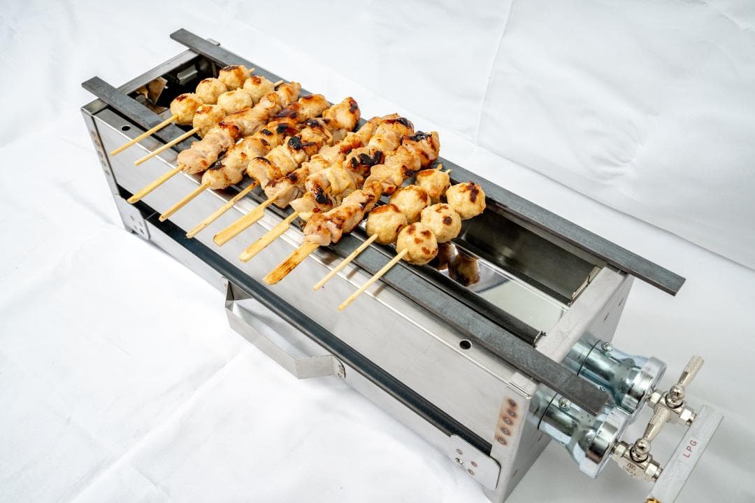 ３日以内に発送します ★ ２台セット やきとり焼器 新品 串焼き 焼き鳥丼 ガス