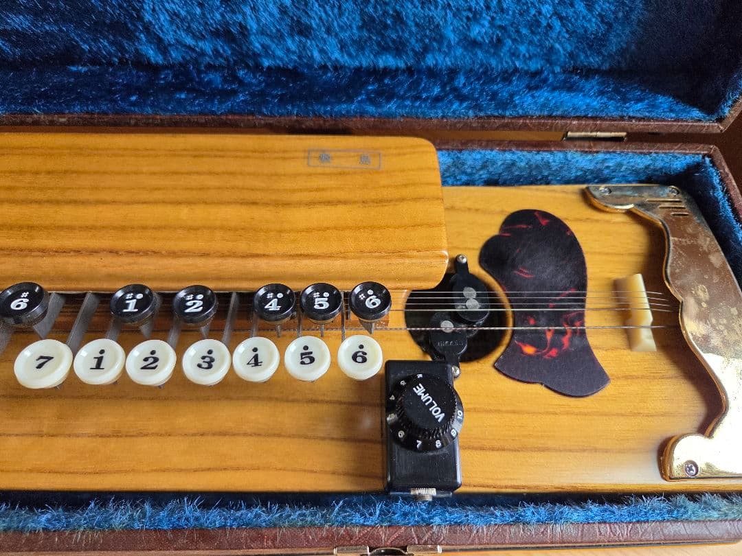 琴伝流　木製 大正琴　敷島 ハードケース付き