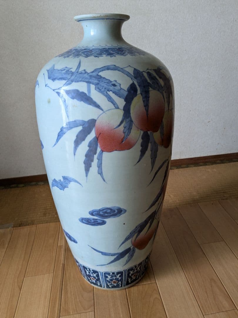 アンティーク 中国美術 骨董 青花磁 大型壺 大型花瓶