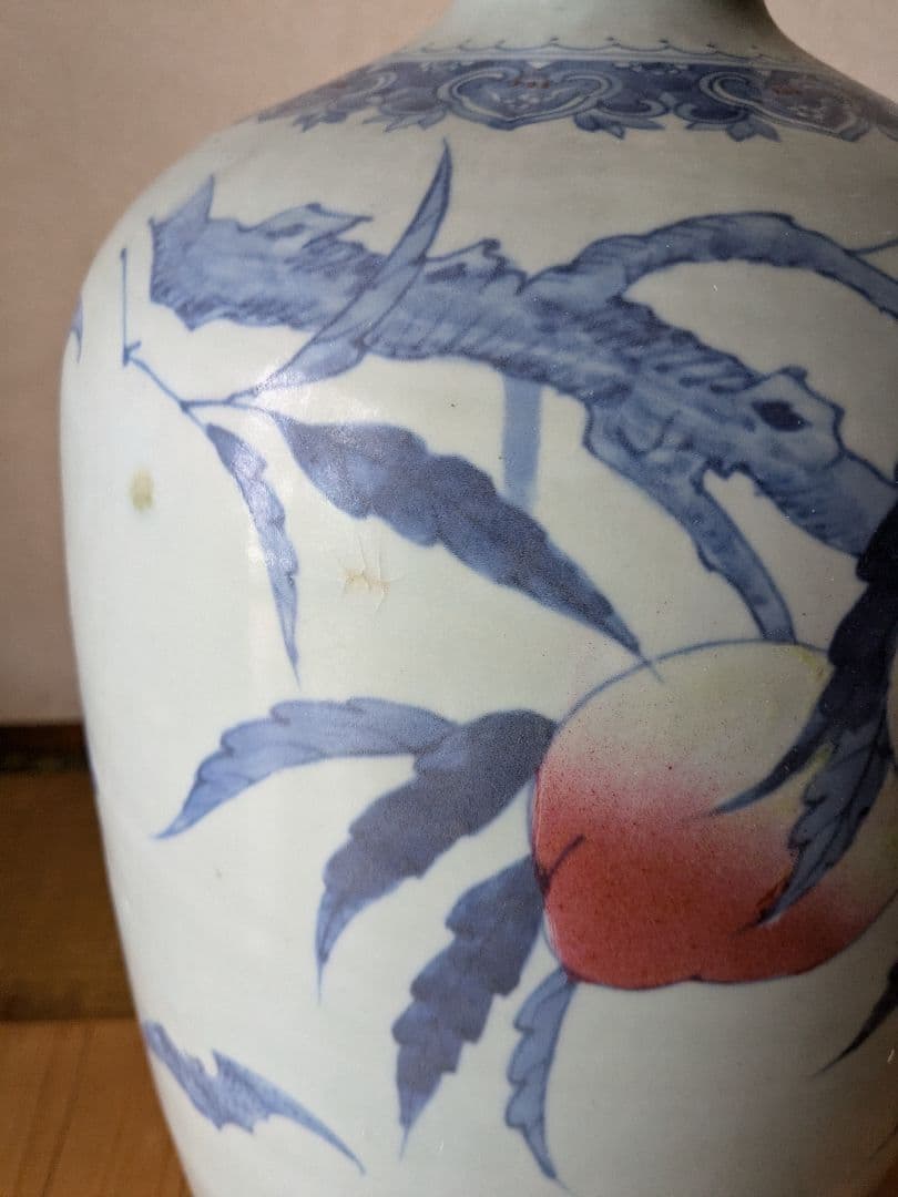 アンティーク 中国美術 骨董 青花磁 大型壺 大型花瓶