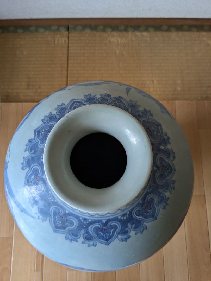 アンティーク 中国美術 骨董 青花磁 大型壺 大型花瓶