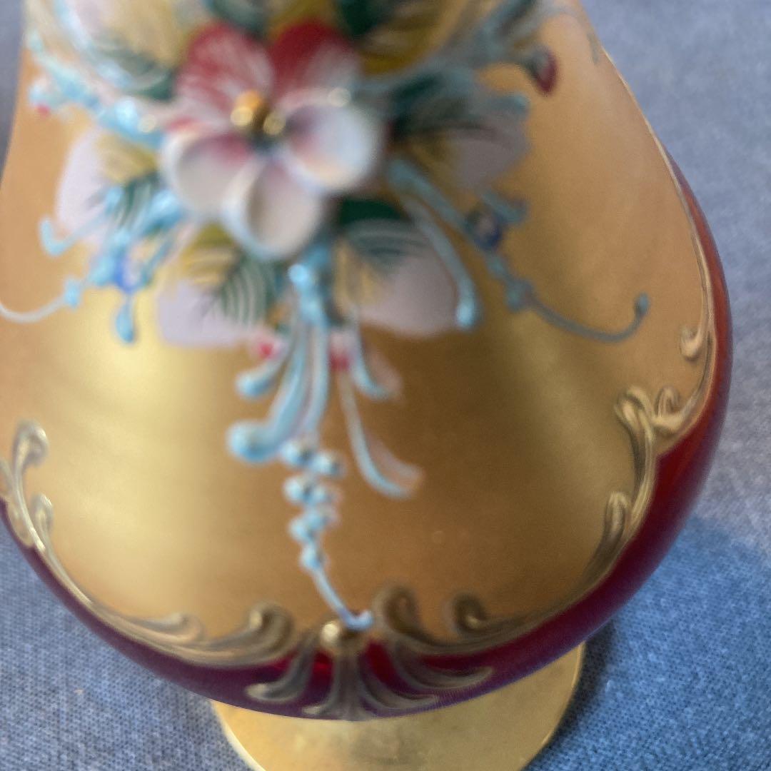 イタリアムラーノガラス製高さ17センチベネチァンガラス