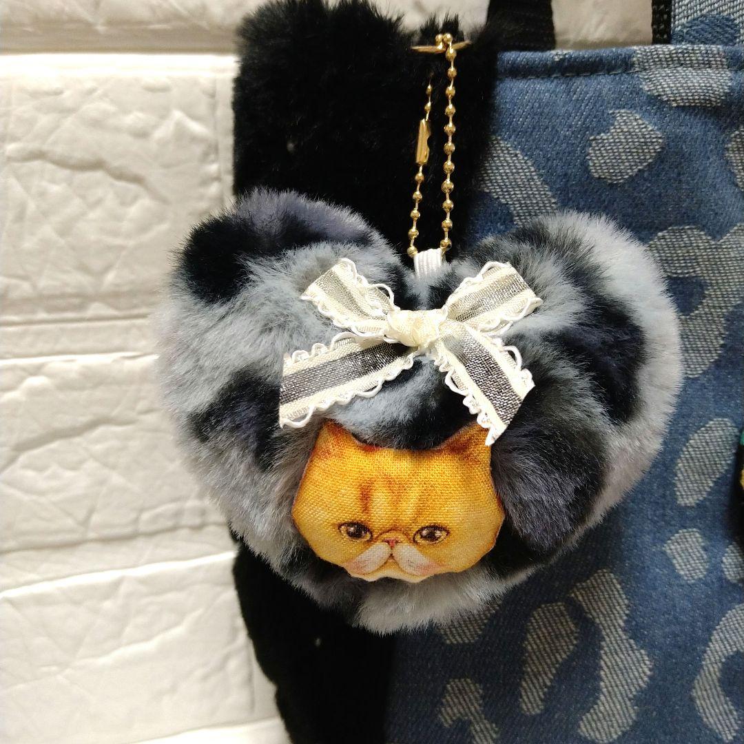 y*i様 コヤンイサムチョン☆ラウンドトートバッグ　ヒョウ柄デニム　ビーズキルト