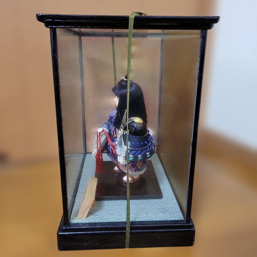 五月人形 陶器製 ディスプレイケース付き