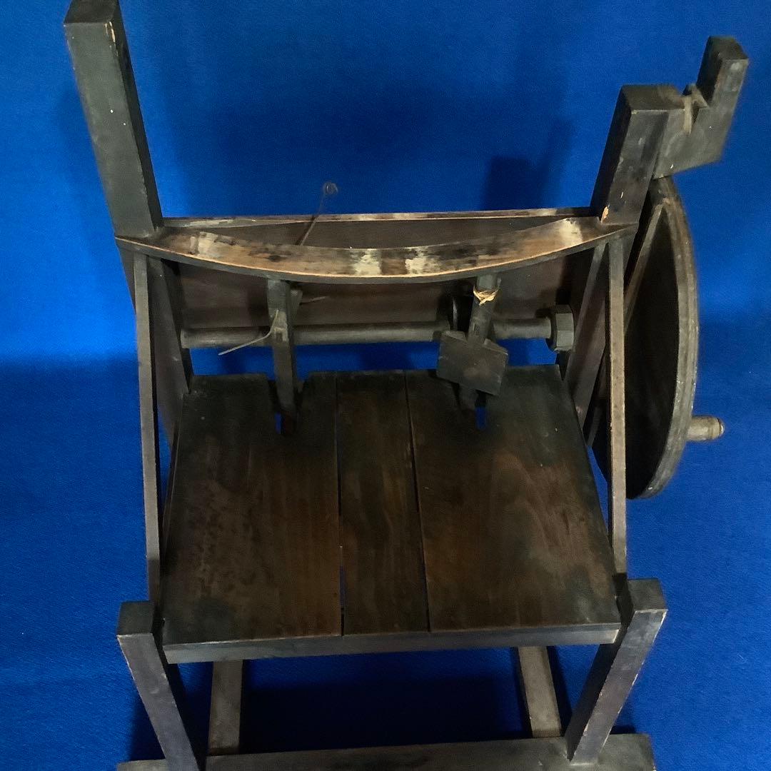 【希少・糸車！？】木製 手動式 手芸用具 古道具 椅子ヴィンテージ