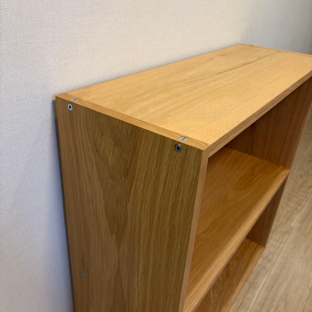 無印良品 スタッキングシェルフ・ワイド・2段・オ ーク材