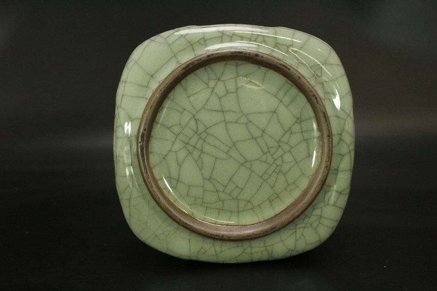 中国美術 彷哥釉 筆堤 文房四宝(A599)