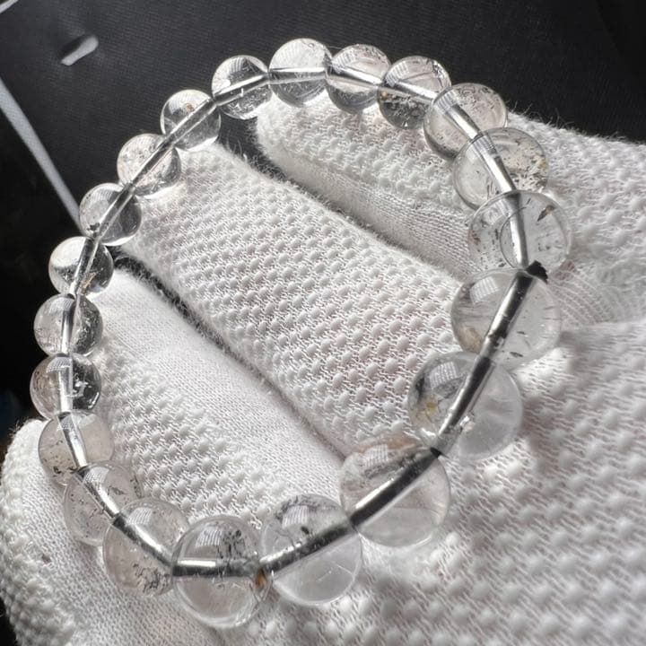 スティブナイトインクォーツ 9mm ブレスレット ハーキマーダイヤモンド