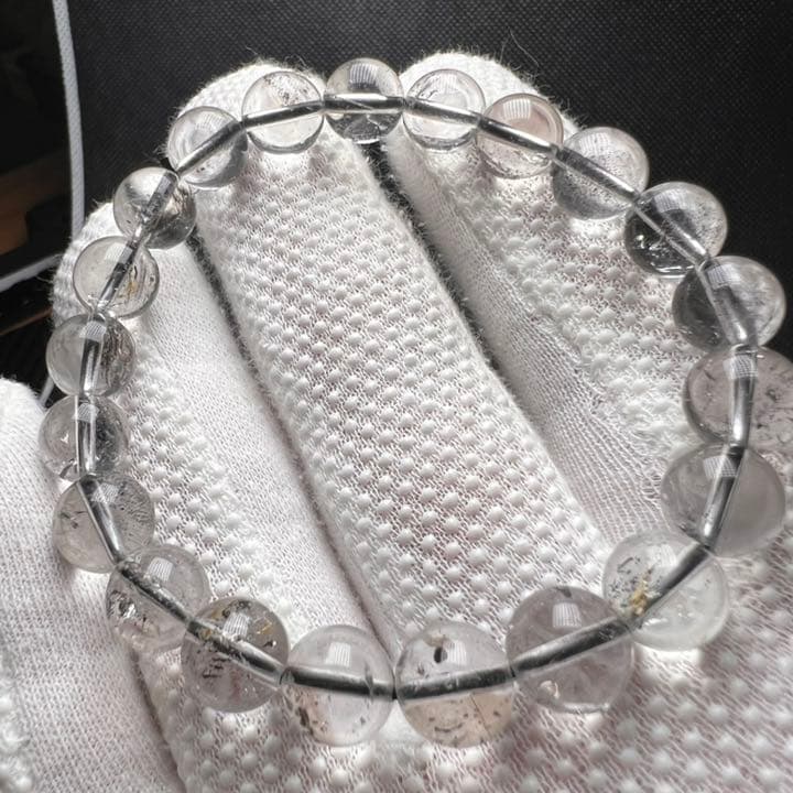 スティブナイトインクォーツ 9mm ブレスレット ハーキマーダイヤモンド