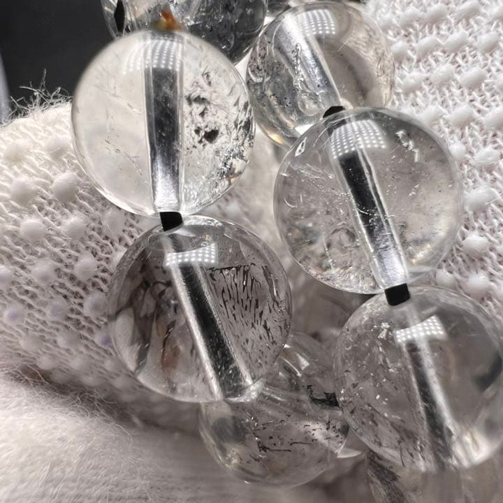スティブナイトインクォーツ 9mm ブレスレット ハーキマーダイヤモンド