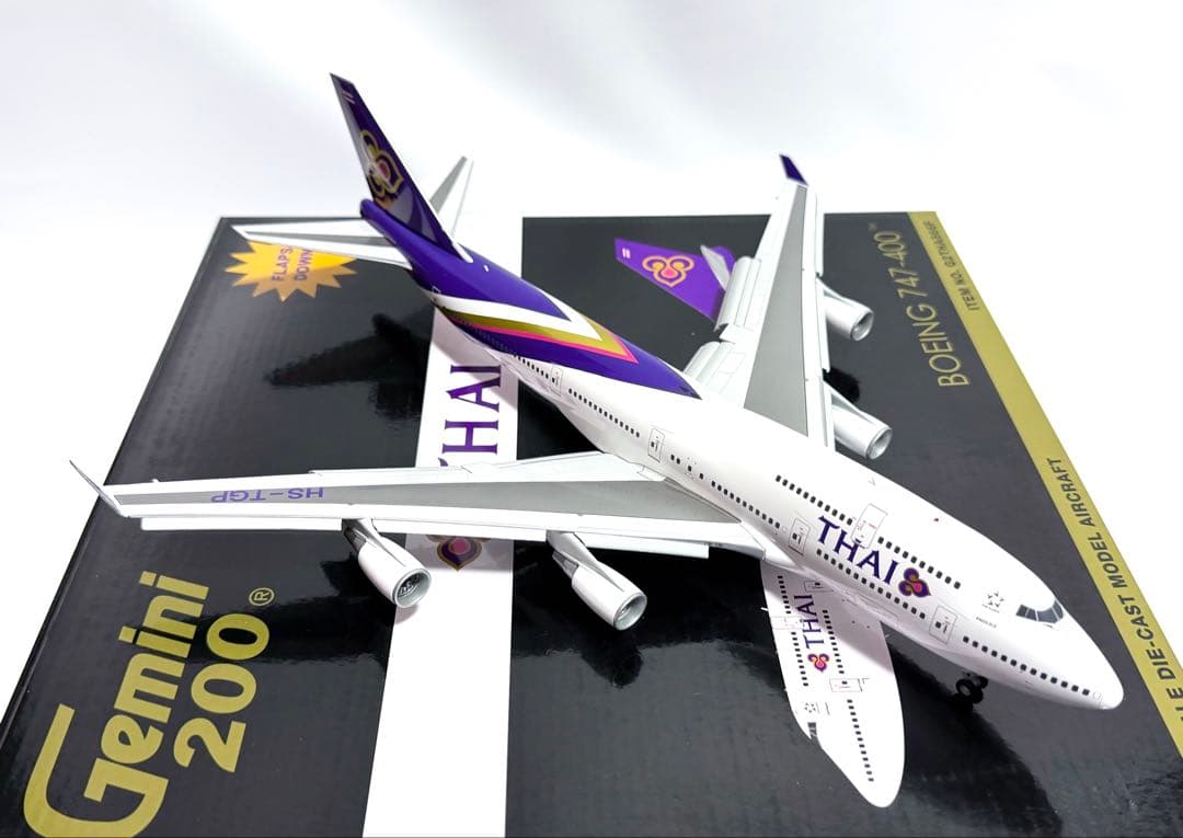 Gemini 1/200 B747-400 THAI タイ航空 フラップダウン