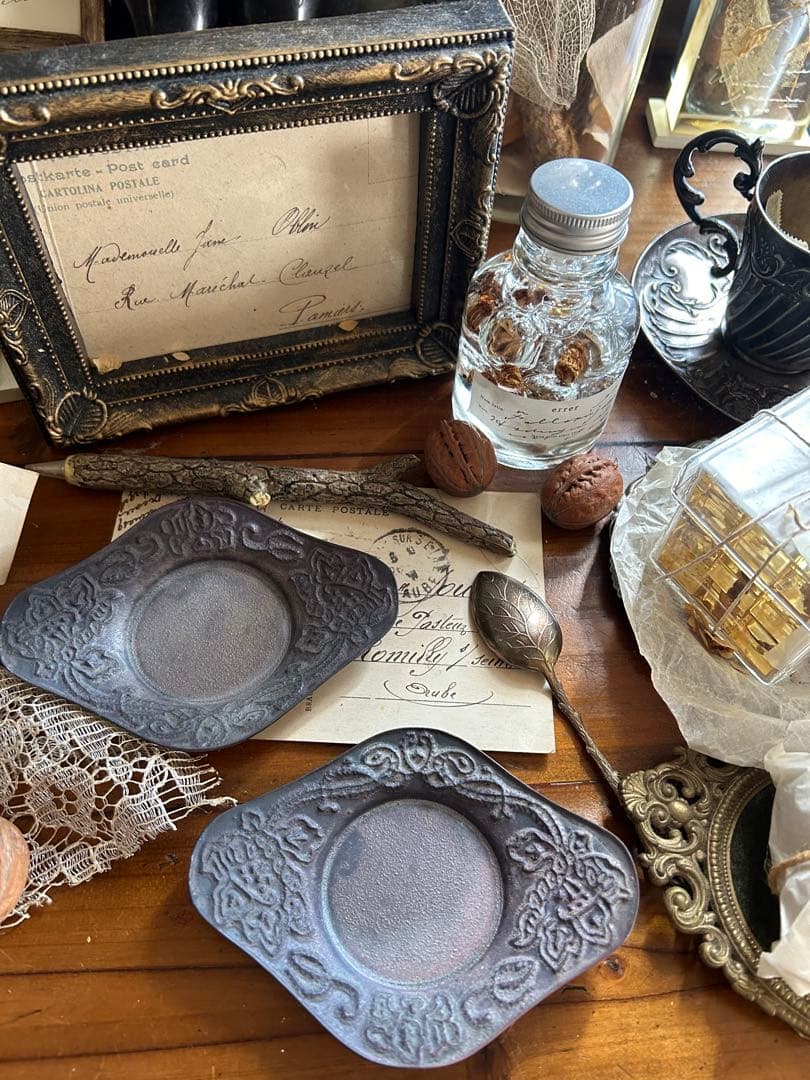 望月万里 茶托 イッチン 煎茶道具 器 茶器セット