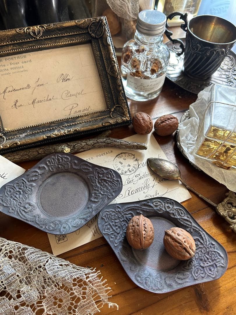 望月万里 茶托 イッチン 煎茶道具 器 茶器セット