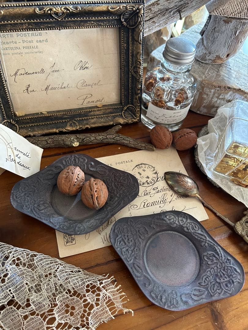 望月万里 茶托 イッチン 煎茶道具 器 茶器セット