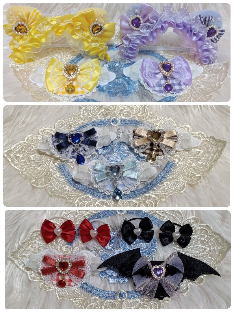 【オーダー/要相談】スタイ リボン チョーカー ヘッドドレス ヘアリボン ぬい服