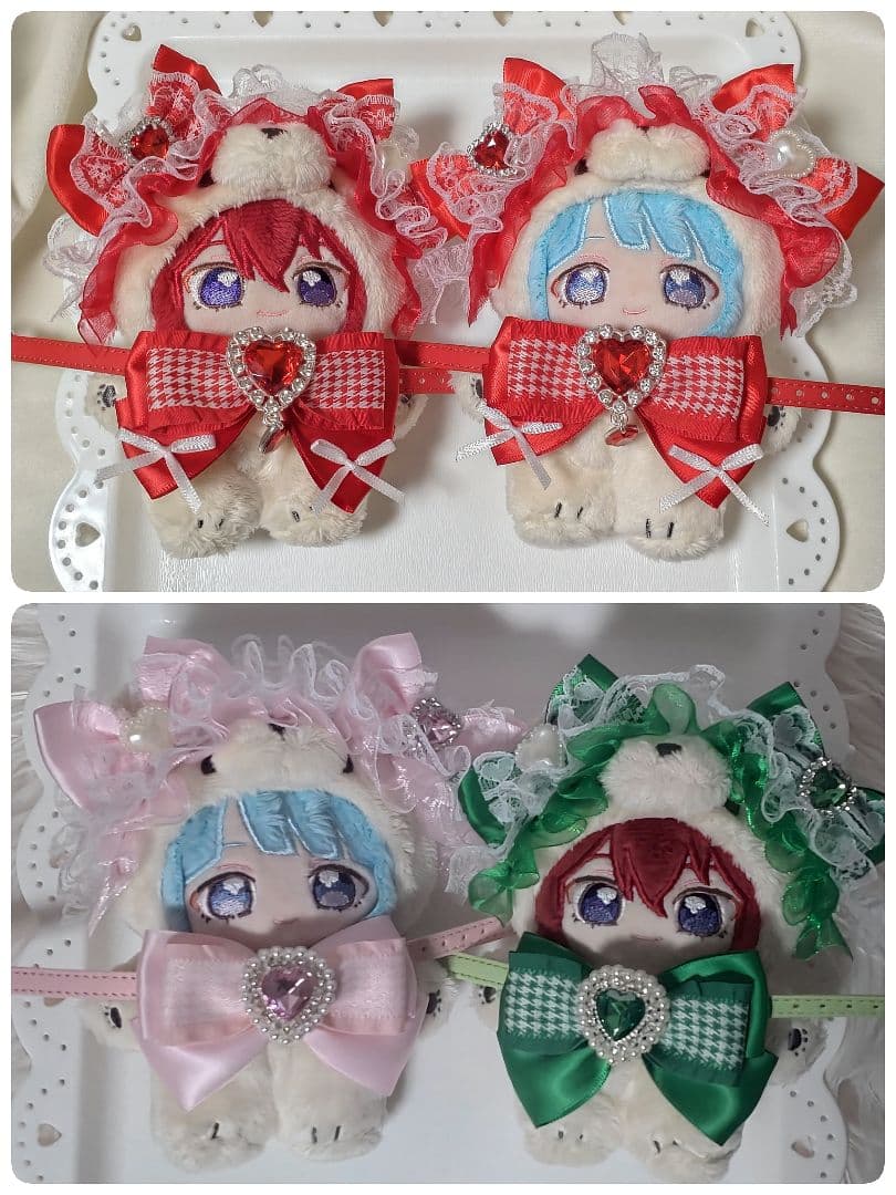 【オーダー/要相談】スタイ リボン チョーカー ヘッドドレス ヘアリボン ぬい服