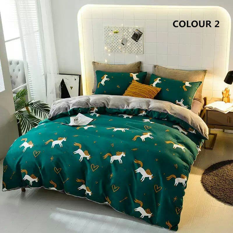 AB両面 マイクロファイバー掛け 秋冬毛布 ブランケット寝具セット