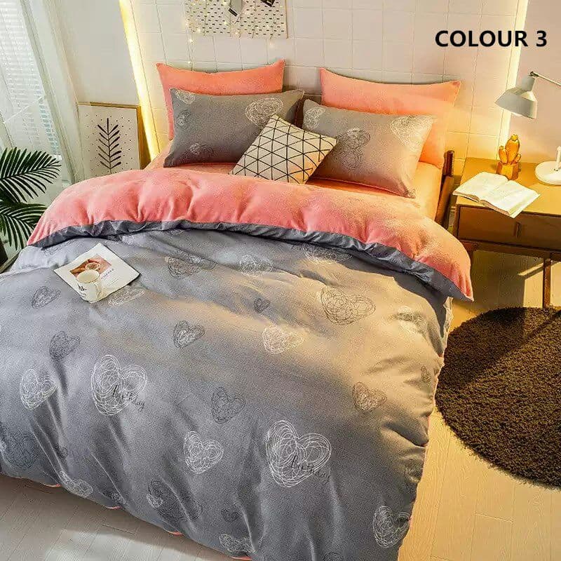 AB両面 マイクロファイバー掛け 秋冬毛布 ブランケット寝具セット