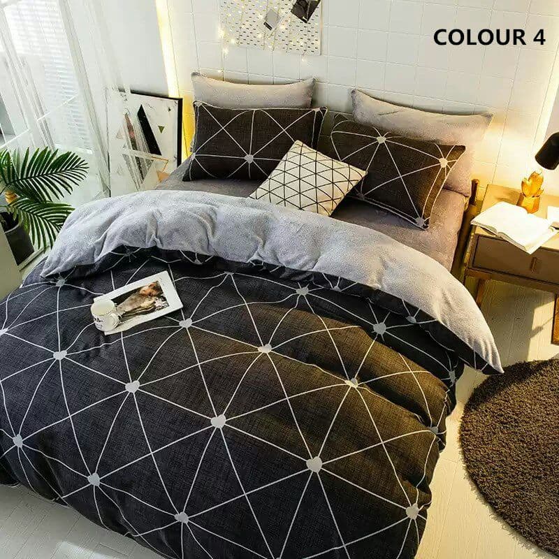 AB両面 マイクロファイバー掛け 秋冬毛布 ブランケット寝具セット