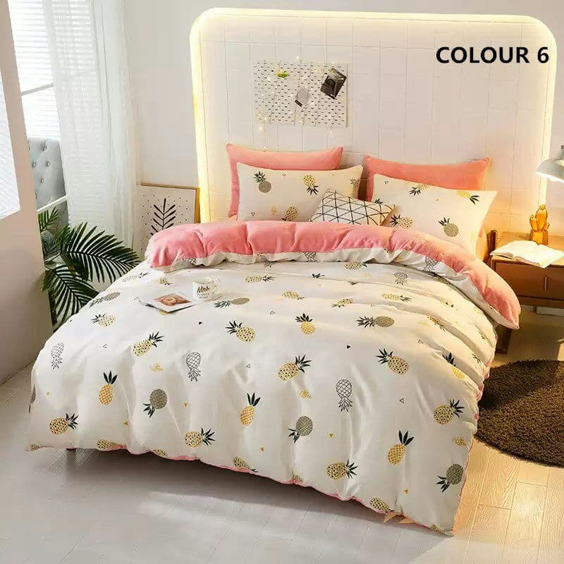 AB両面 マイクロファイバー掛け 秋冬毛布 ブランケット寝具セット