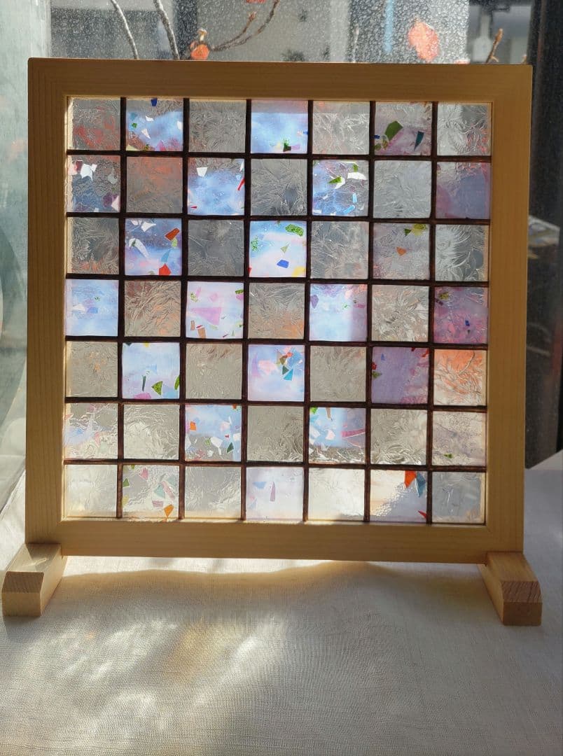 ステンドグラスパネル 「春よこい」