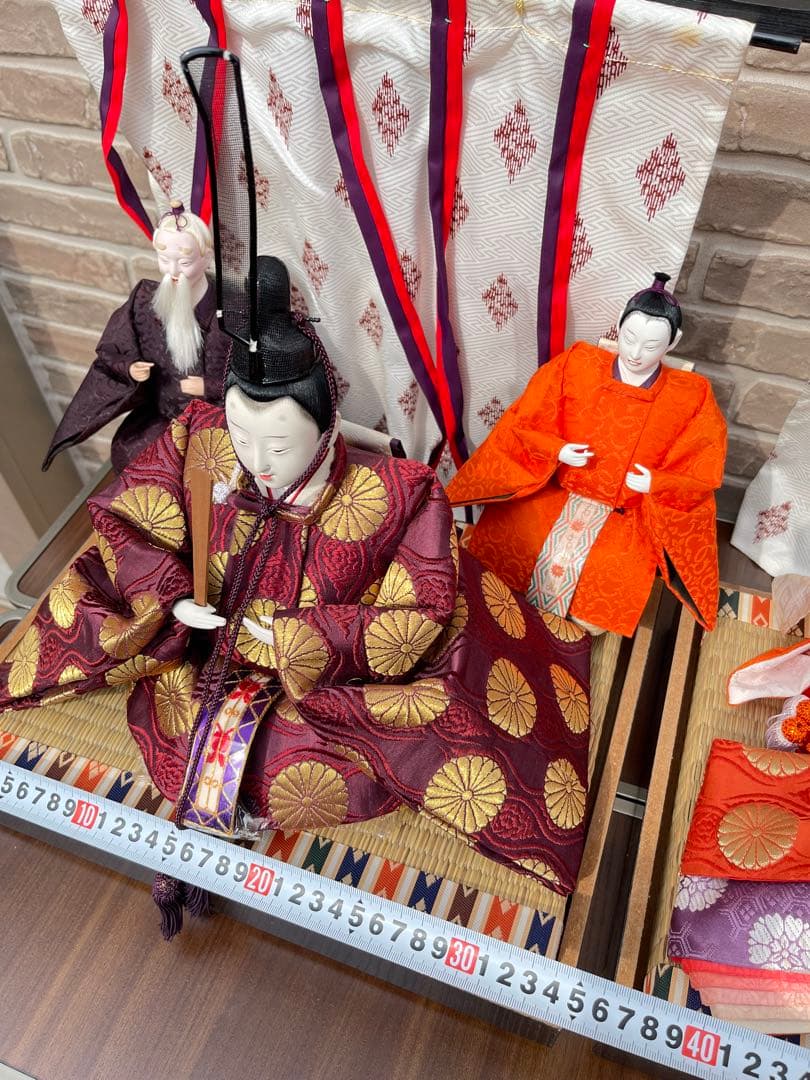 【有職雛】桐箱書き入 親王飾り 有職御几帳付 本格雛人形一式　期間限定