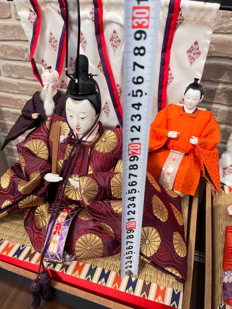 【有職雛】桐箱書き入 親王飾り 有職御几帳付 本格雛人形一式　期間限定