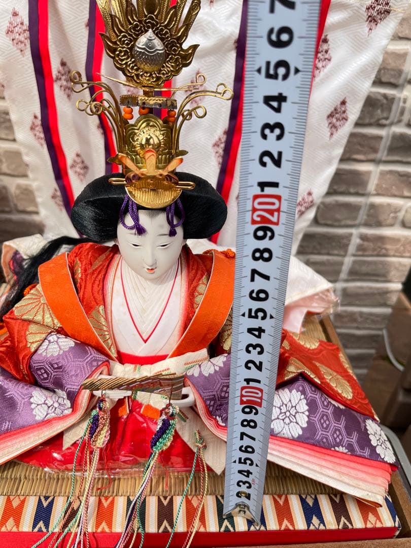 【有職雛】桐箱書き入 親王飾り 有職御几帳付 本格雛人形一式　期間限定