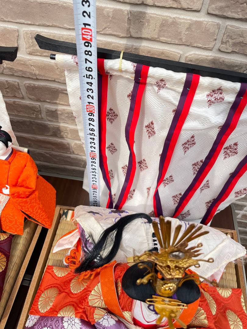 【有職雛】桐箱書き入 親王飾り 有職御几帳付 本格雛人形一式　期間限定