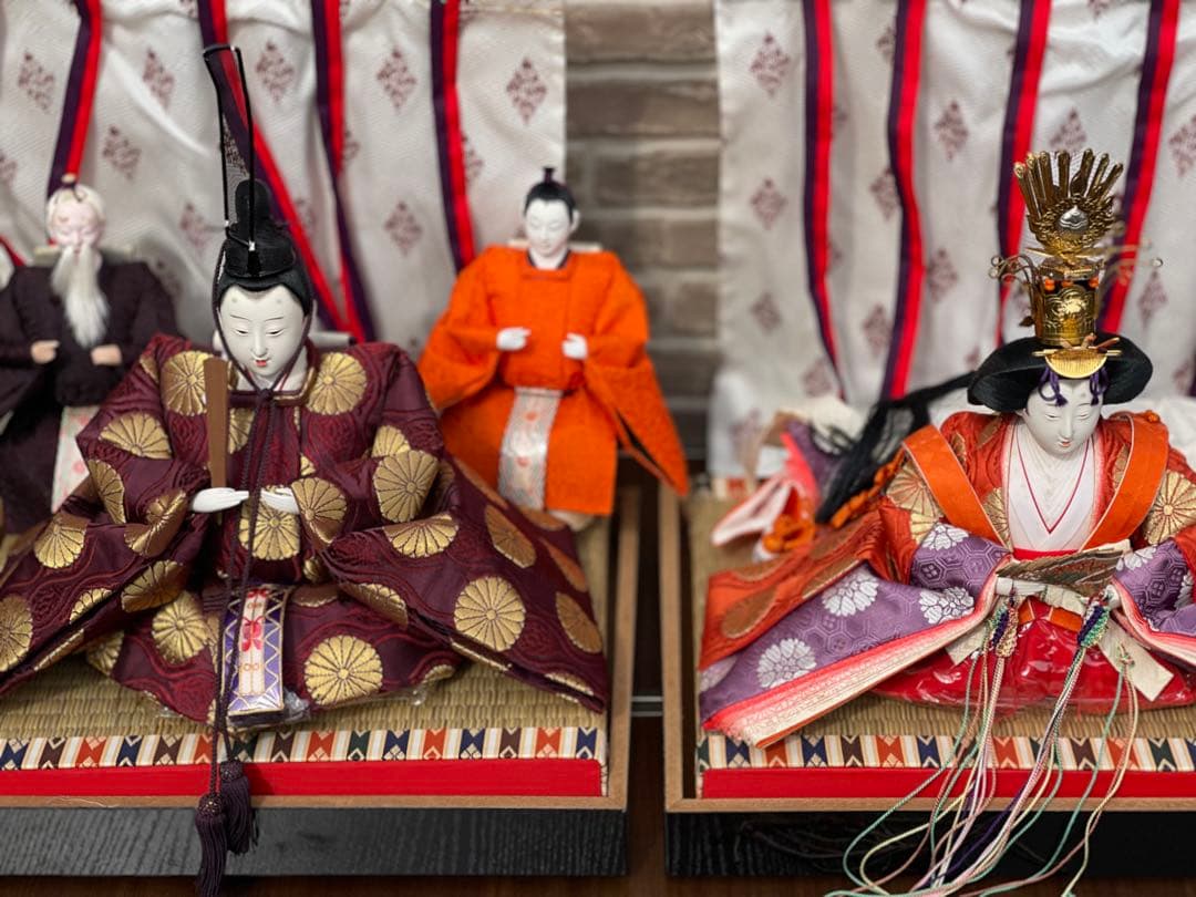 【有職雛】桐箱書き入 親王飾り 有職御几帳付 本格雛人形一式　期間限定