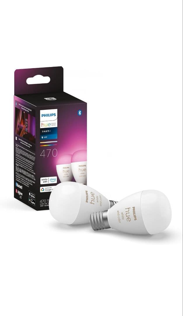Philips Hue スマート電球 E17 40W フルカラー ×2個