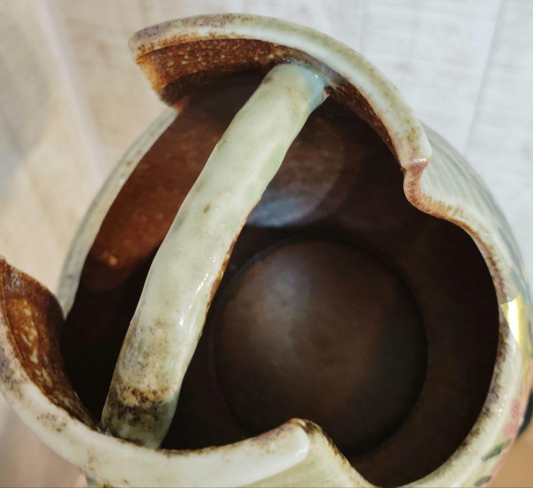 九谷焼　手桶花瓶　金彩あやめ　玉竜作　新品　未使用　花瓶　花器