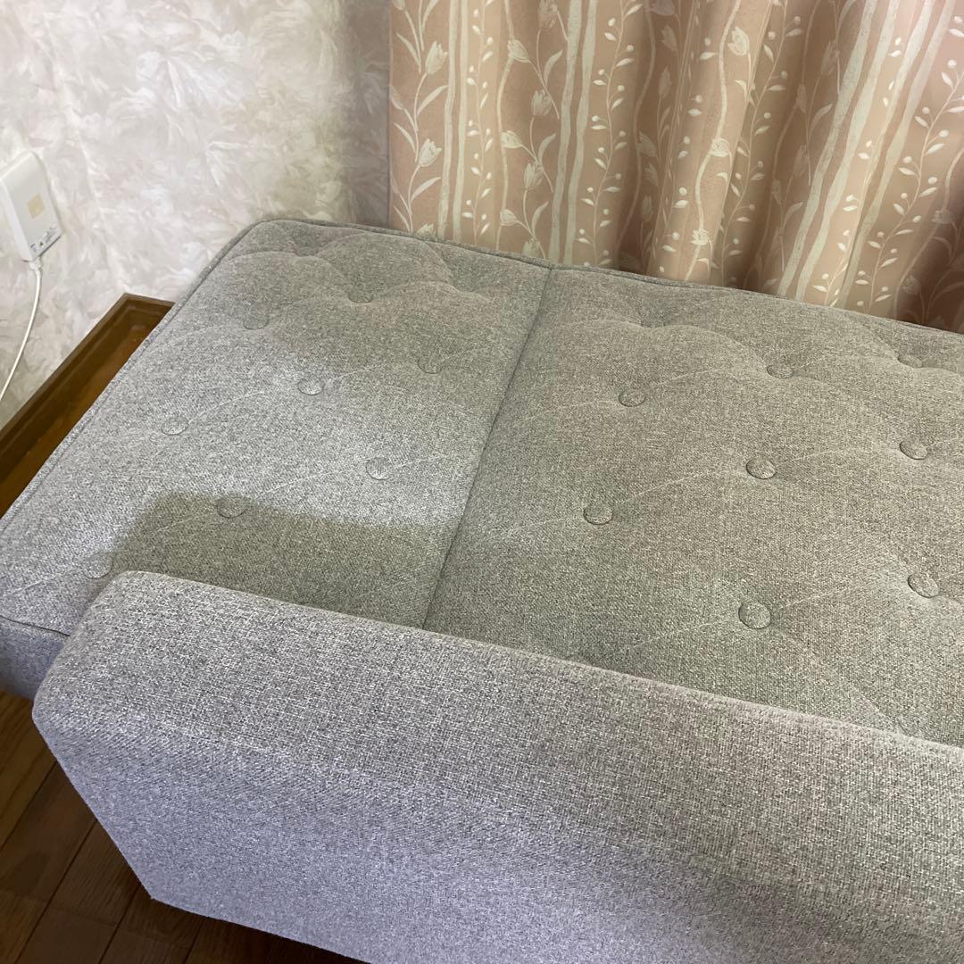 ソファー　ソファベッド リクライニング 2人掛け グレー