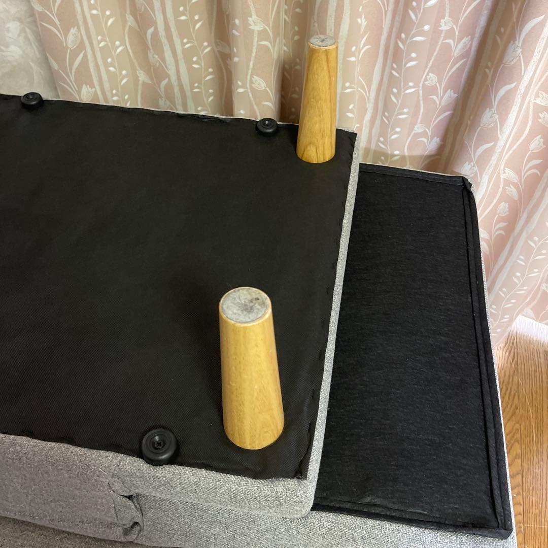 ソファー　ソファベッド リクライニング 2人掛け グレー