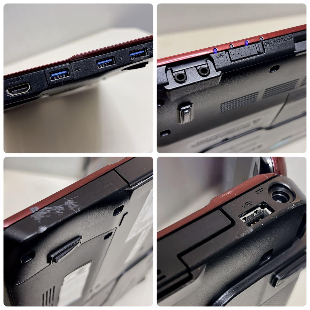 快適i7、ピカピカワインレッド、高速SSD、バッテリーOK、イラレ&オフィス