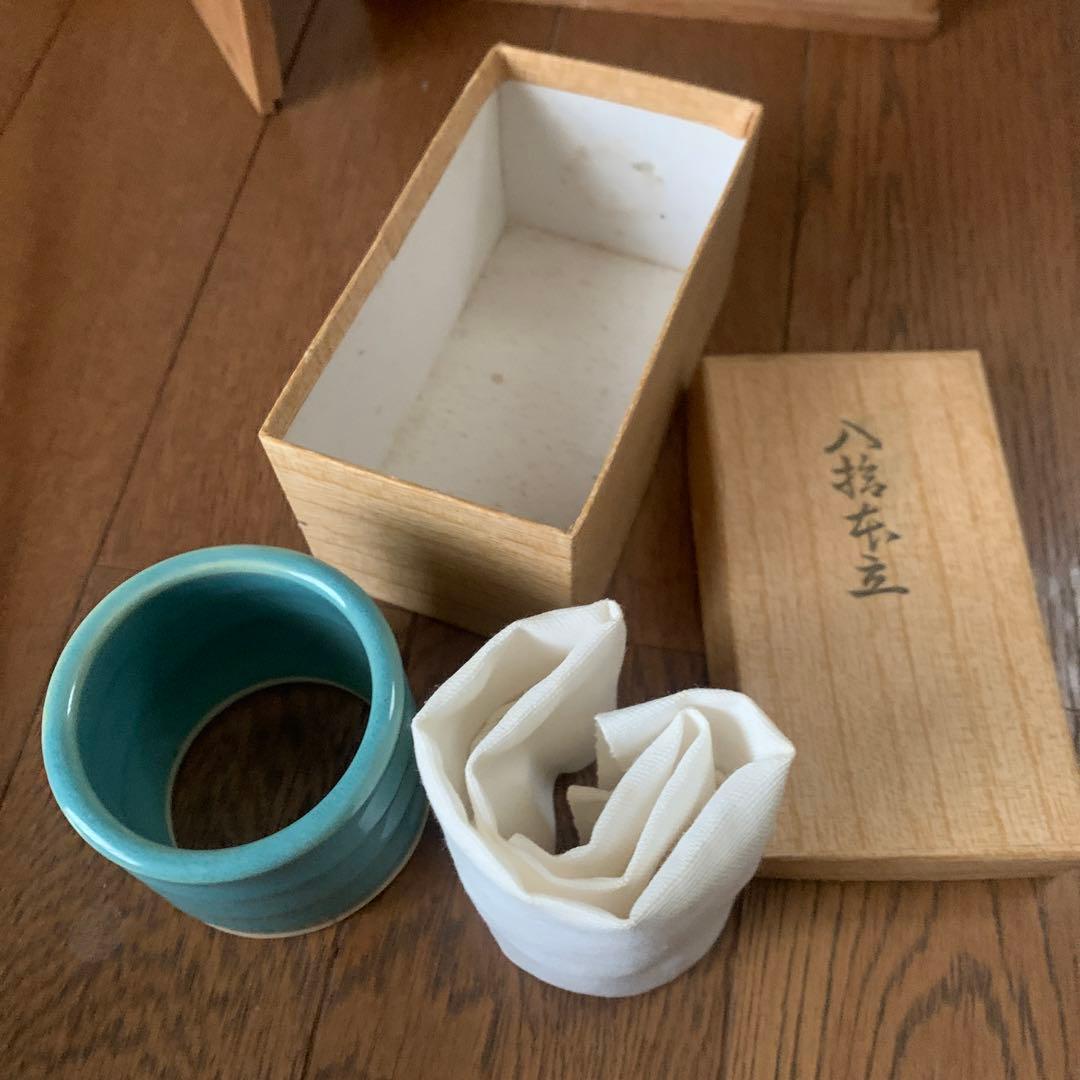 茶道具 短冊箱 茶器セット 木製 漆器 陶器 煎茶道　10点セット　貴重品