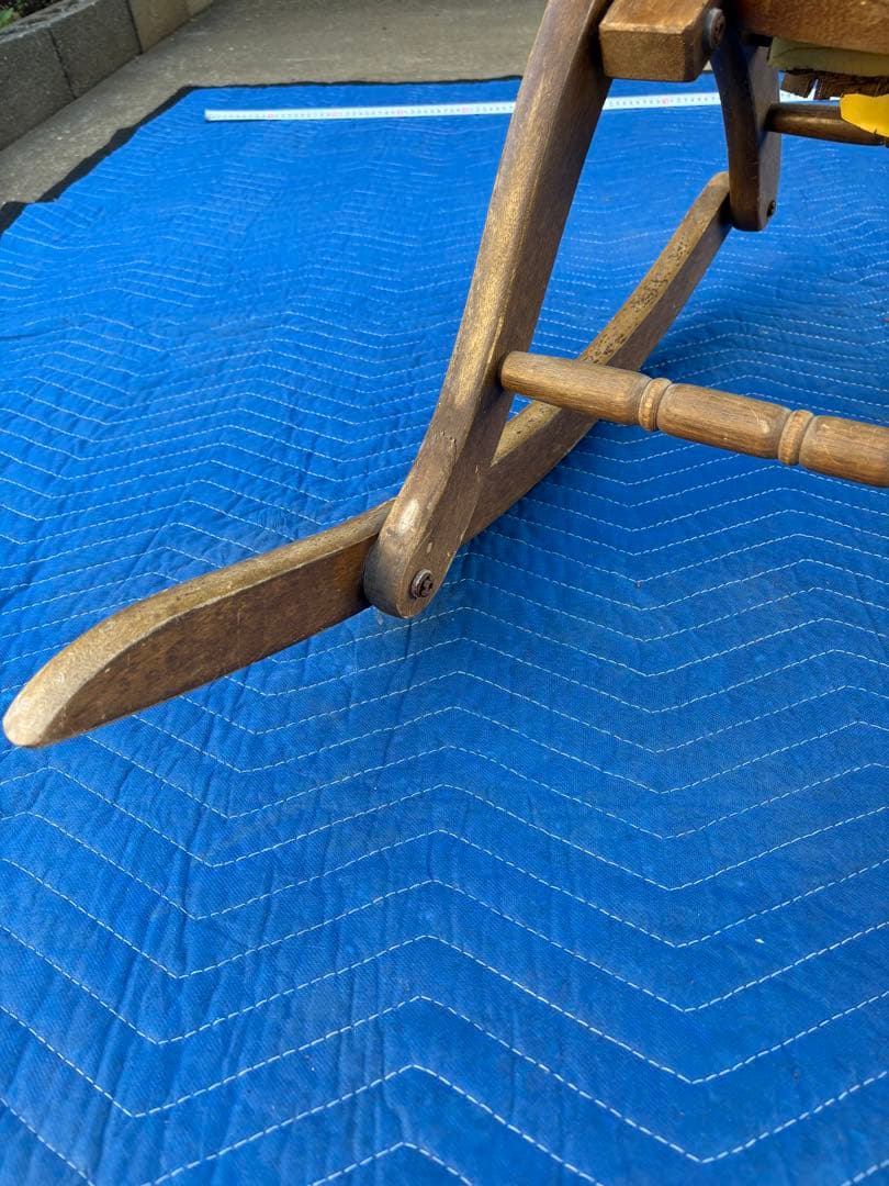 アンティーク　折りたたみ　ロッキングチェア　ロココ調