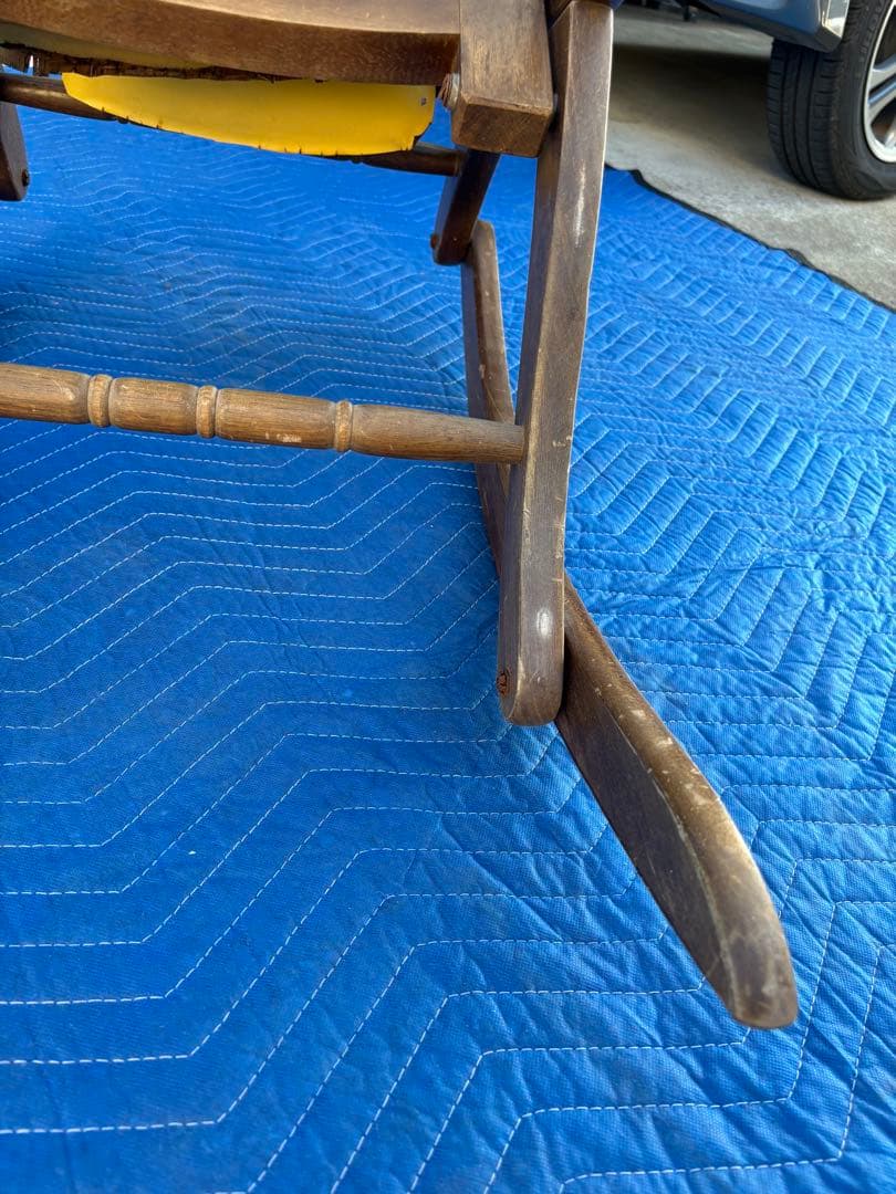 アンティーク　折りたたみ　ロッキングチェア　ロココ調