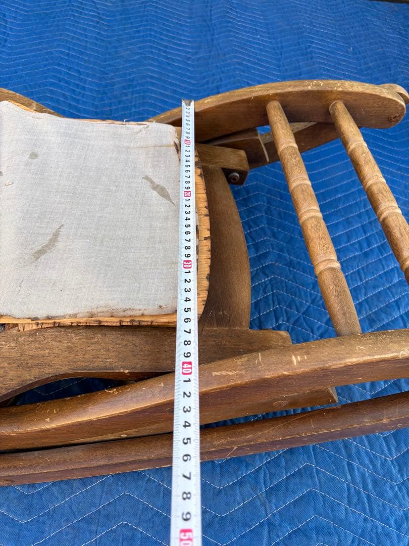 アンティーク　折りたたみ　ロッキングチェア　ロココ調