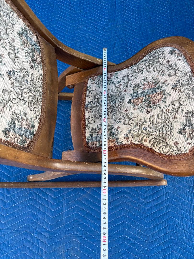 アンティーク　折りたたみ　ロッキングチェア　ロココ調