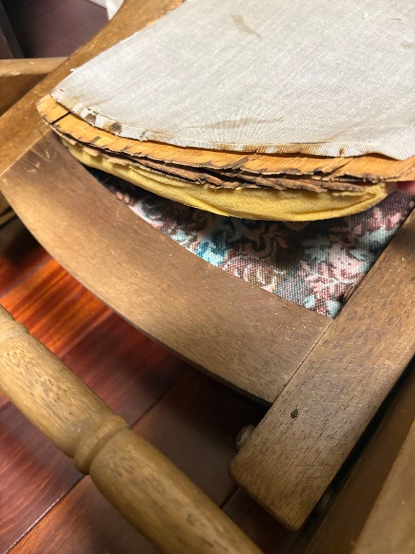 アンティーク　折りたたみ　ロッキングチェア　ロココ調