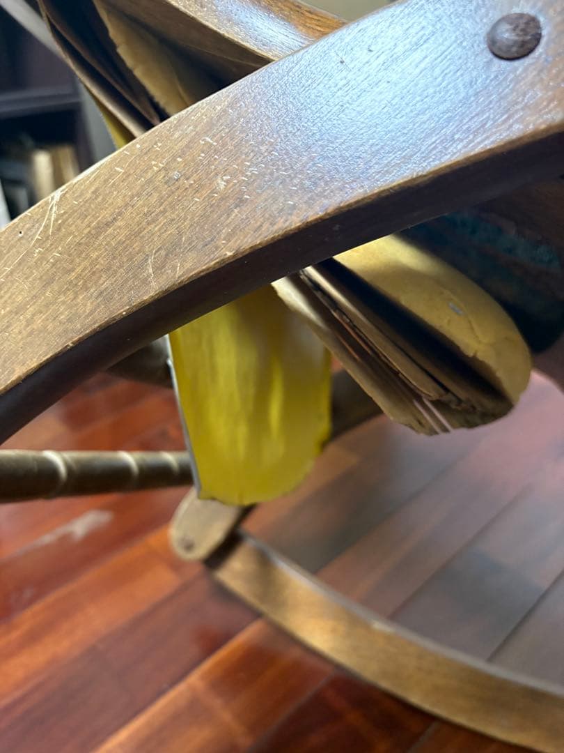 アンティーク　折りたたみ　ロッキングチェア　ロココ調