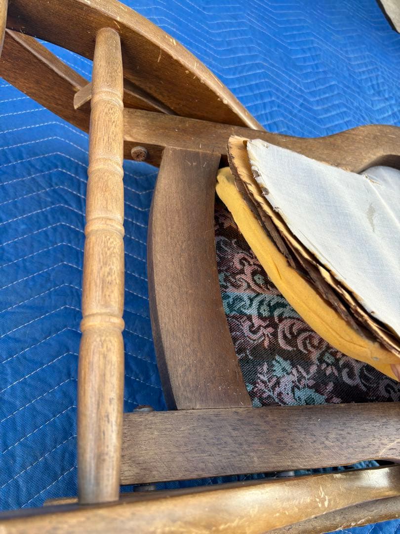 アンティーク　折りたたみ　ロッキングチェア　ロココ調