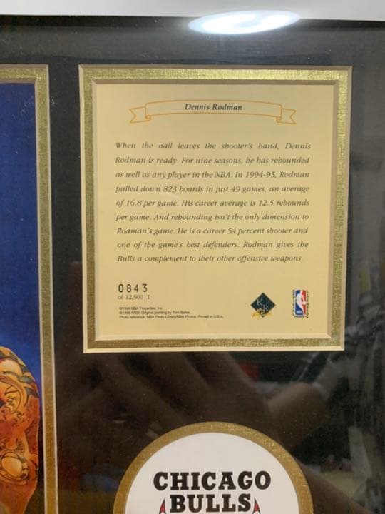 NBA 超貴重 ロッドマン シリアルナンバー入り Limited edition