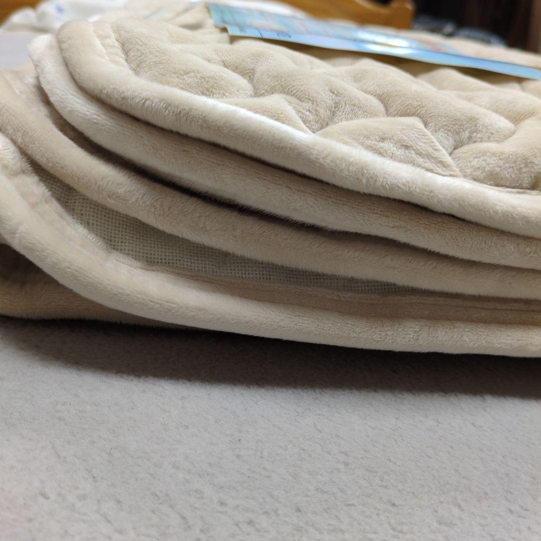 あったか敷きパッドマイクロファイバーポコポコキルト遠赤わた入シングル