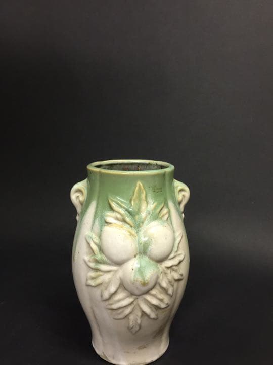 中国清时代 石湾窑 双耳瓶花瓶