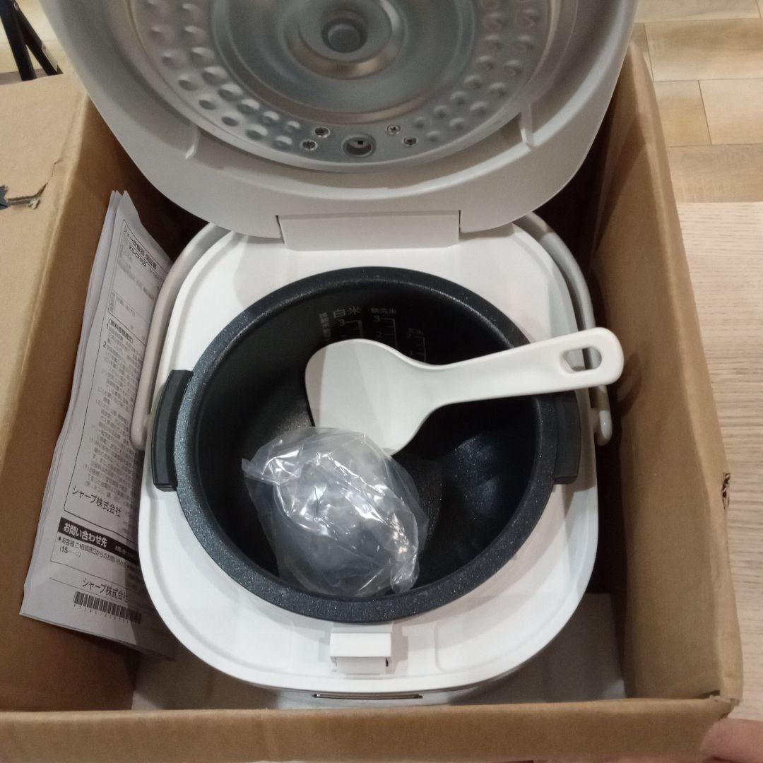 シャープ 炊飯器 KS-CF05B-W 3合 一人暮らし マイコン パン調理機能